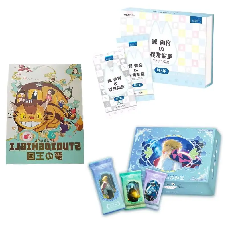 Brand new Miyazaki Hayao Collection Cards Booster Box Anime Kids Table Cards and Hobbies for Kids Birthday Gifts Toy