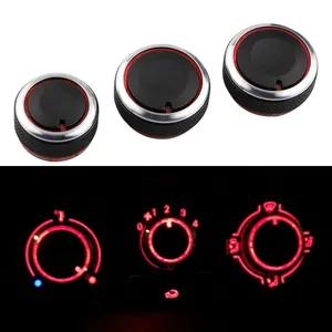 Aluminum Alloy Air Conditioning button, AC button, button on heat control, VW Polo 2002-2013, 2014, MK4, MK5, 9n, 9n3, 6R, 3pcs Main Sales Command Air Conditioning Polo - №4