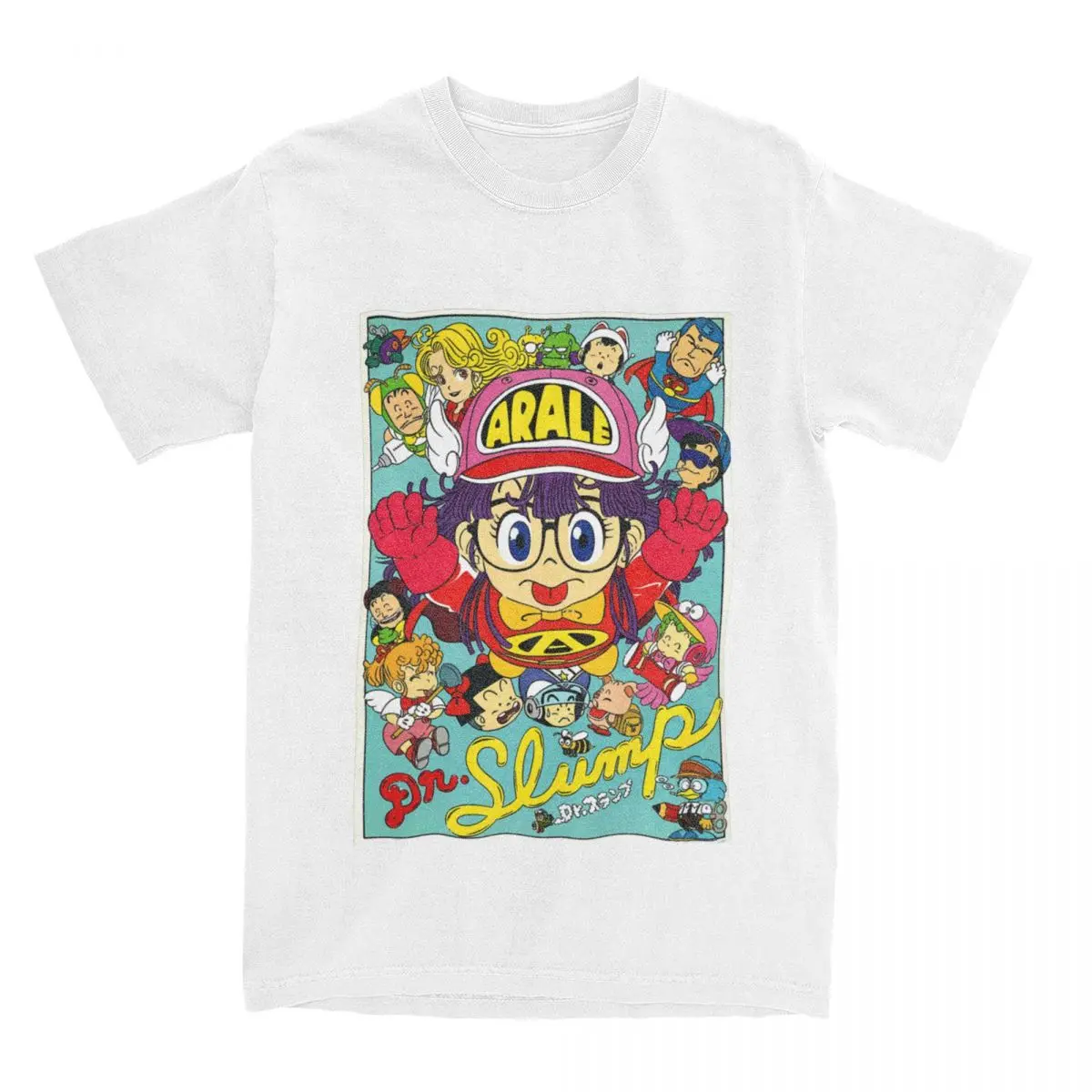 Men Women's Shirts Arale Dr.Slump Cartoon Merch Vintage Cotton Short Sleeve T Shirts Round Neck Clothing Christmas Gift