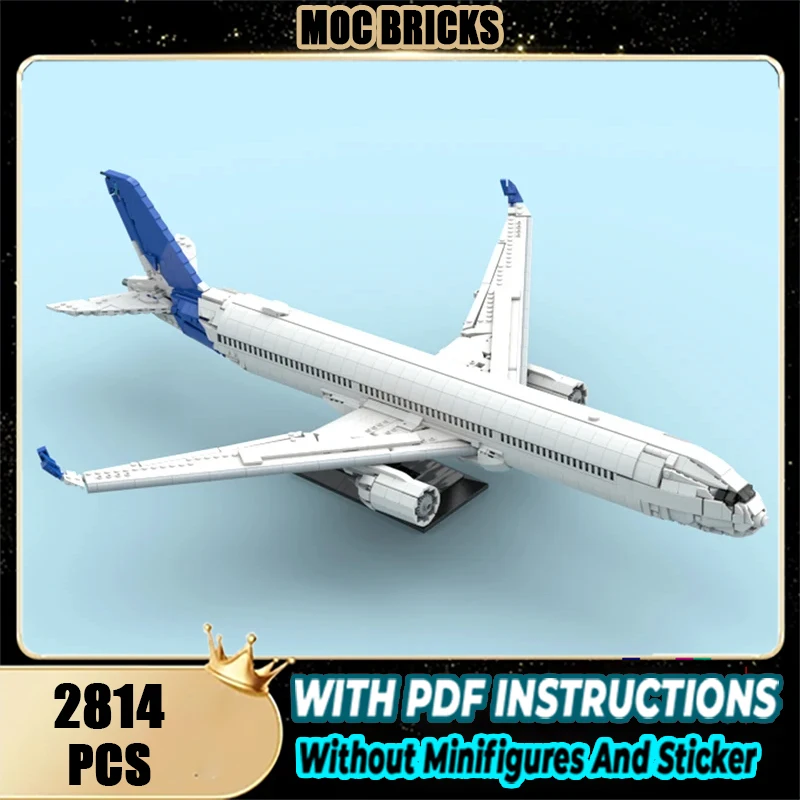 

Изысканный новый строительный блок MOC, авиационная модель Airbus A350-1000, технологическая модульная детская игрушка, подарок, набор для сборки «сделай сам»