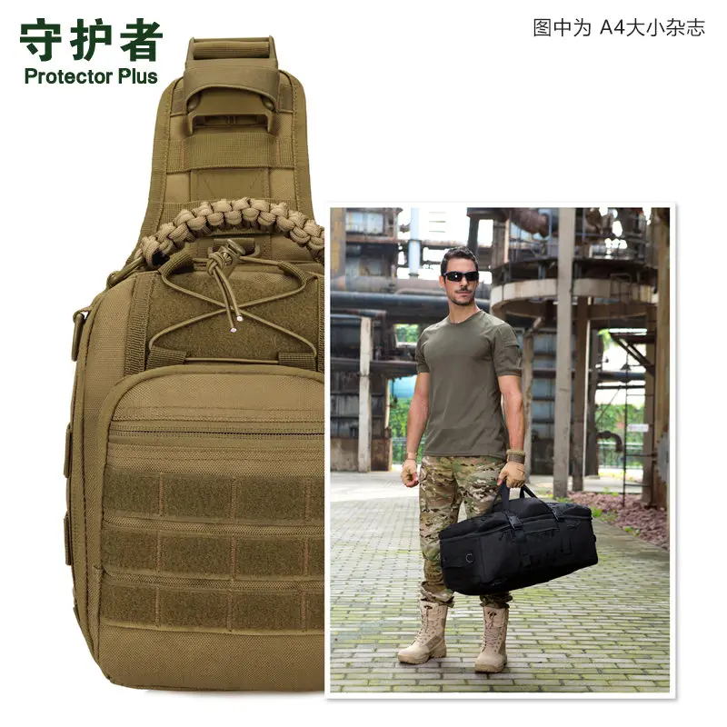 Indian fish tactical chest bag field camouflage riding bag sports Single Shoulder Bag Messenger Bag outdoor slingshot chest bag