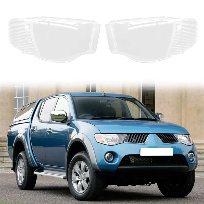 Car Left Headlight Shell Lamp Shade Transparent Lens Cover Headlight Cover for Mitsubishi L200 Triton 2005-2014