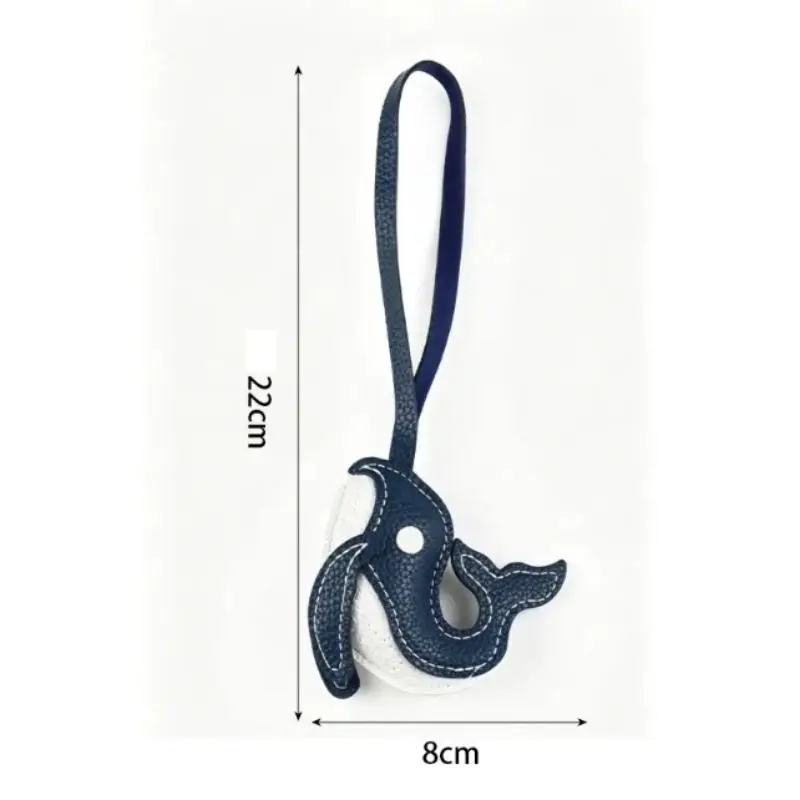 1 Stück Niedlicher Wal-Delfin Taschenanhänger Meeres-Tier PU-Leder Schlüsselanhänger Beruhigende Tiefsee-Vibes-Entspannendes Natur-Inspiriertes Accessoire – Detail 9