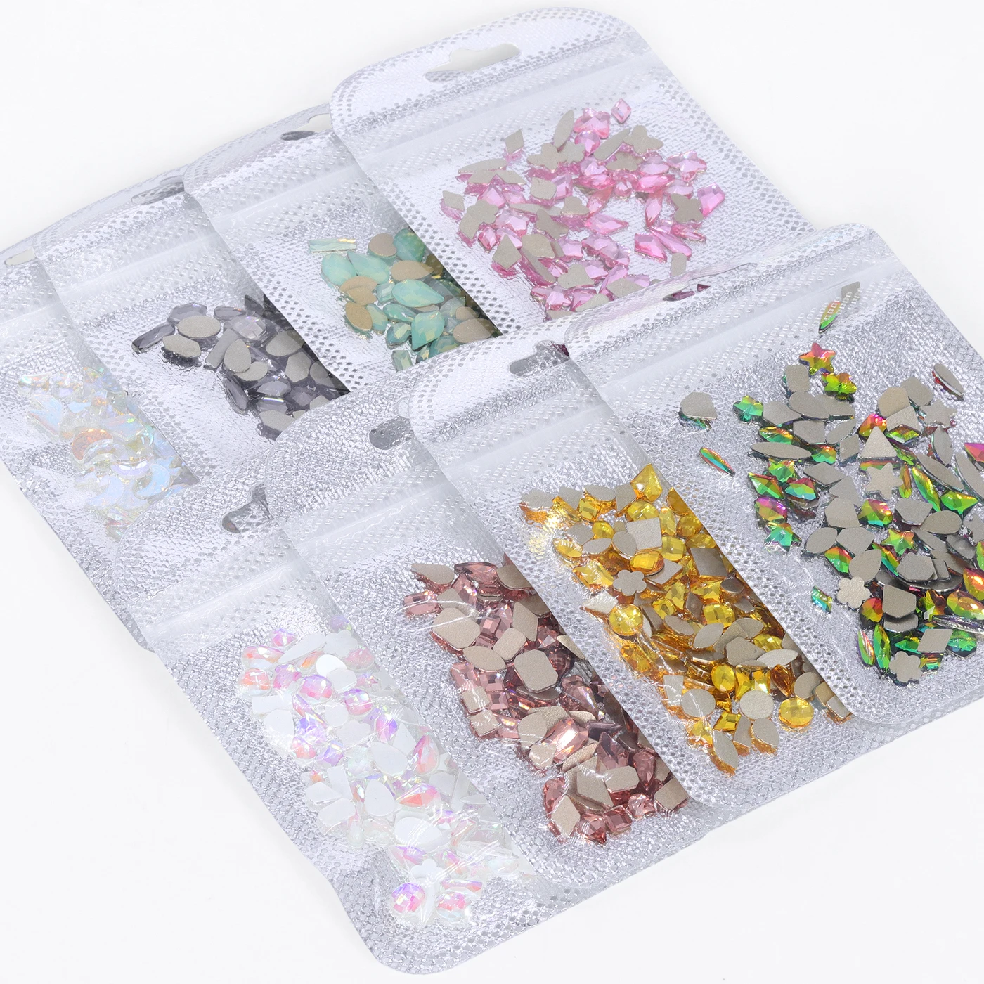 ホットセール　ミックスシェイプ　ラインストーン　ジュエリー　ラグジュアリー　シャイニーダイヤモンド　ネイルアートデコレーション　DIY　ガラスクリスタル　フラットバックグリッター