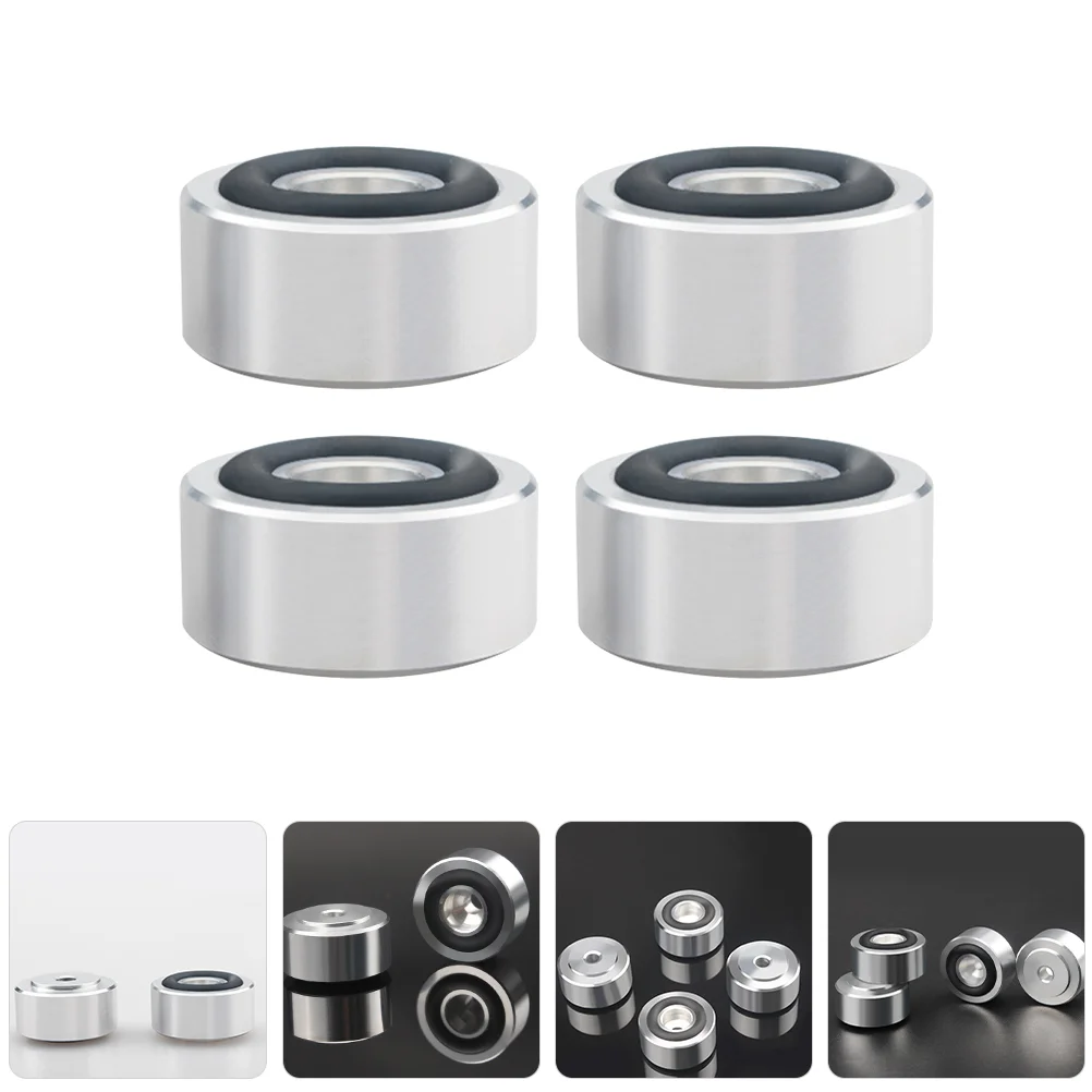 4 Pcs Speaker Shock Absorber Feet Subwoofer Stand Isolation Pad Speakers Spikes Vibration Damper Aluminum Alloy