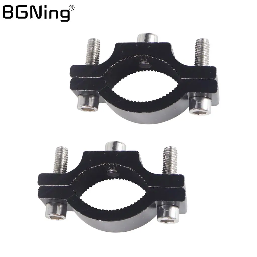 2Pcs Aluminium Fahrrad Motorrad Scheinwerfer Scheinwerfer Halterung Lenker Feste Klemme Halterung Clip M5 M6 Schraube Vorne LED Licht Halter