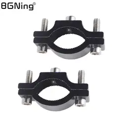 2Pcs Aluminum Bike Motorcycle Headlight Spotlight Mount Handlebar Fixed Clamp Bracket Clip M5 M6 Screw Front LED Light Holder