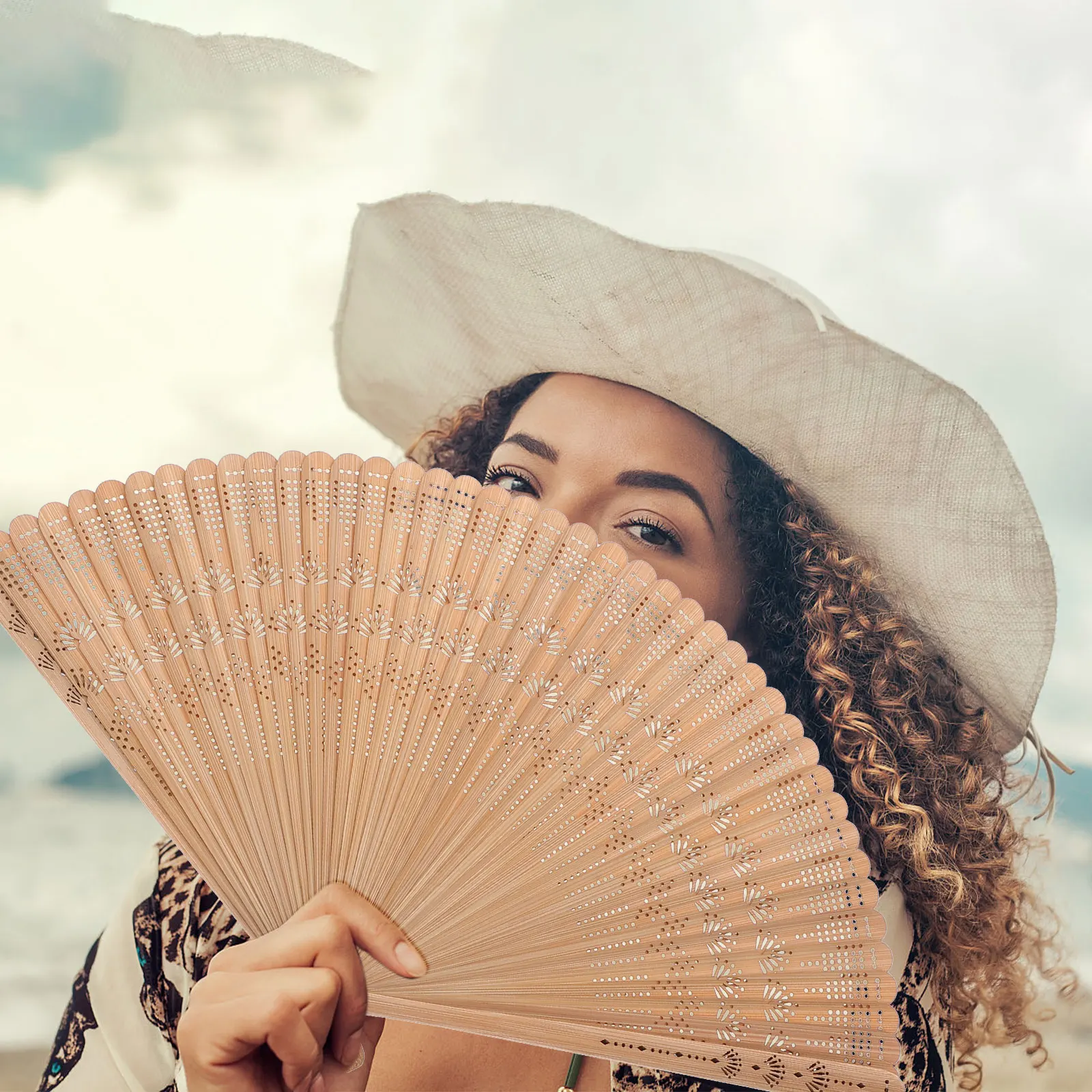 

Bamboo Folding Fan Detachable Foldable Hand Fans Women Classic Decorative Craft Fans Stage Performance Show