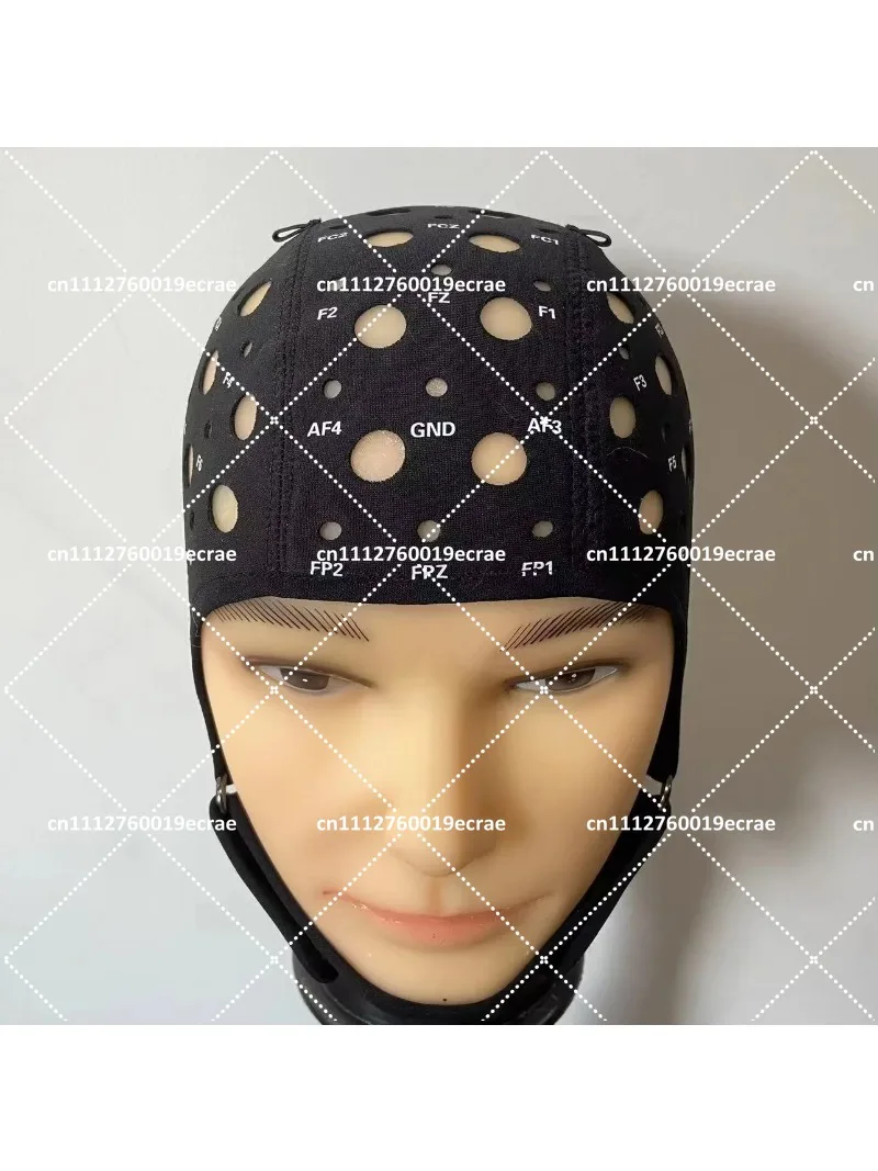 64-Lead EEG Electrode Cap Rubber Sandwich Thickened Positioning Cap for EEG Machine