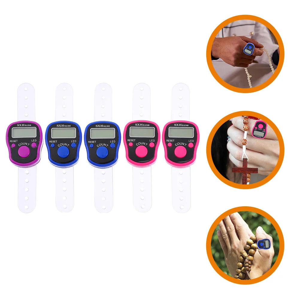 

Tally Counter Handheld Digital Clicker Electronic Resettable LED Finger Counters