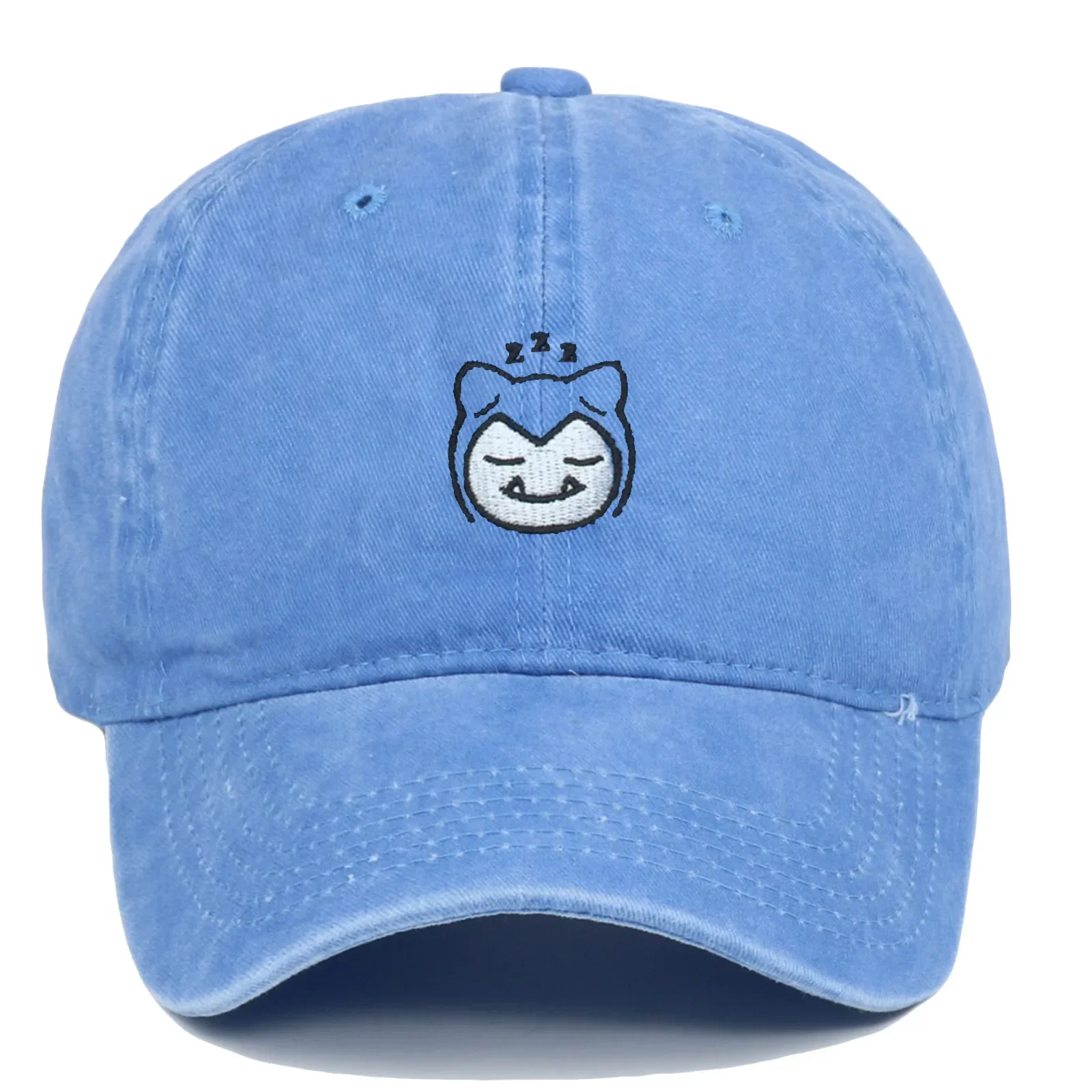 Pokémon Snorlax Slowpoke Ditto Psyduck Anime Embroidery Baseball Hat Cotton Peaked Cap Visor Travel Decoration Children's Gifts