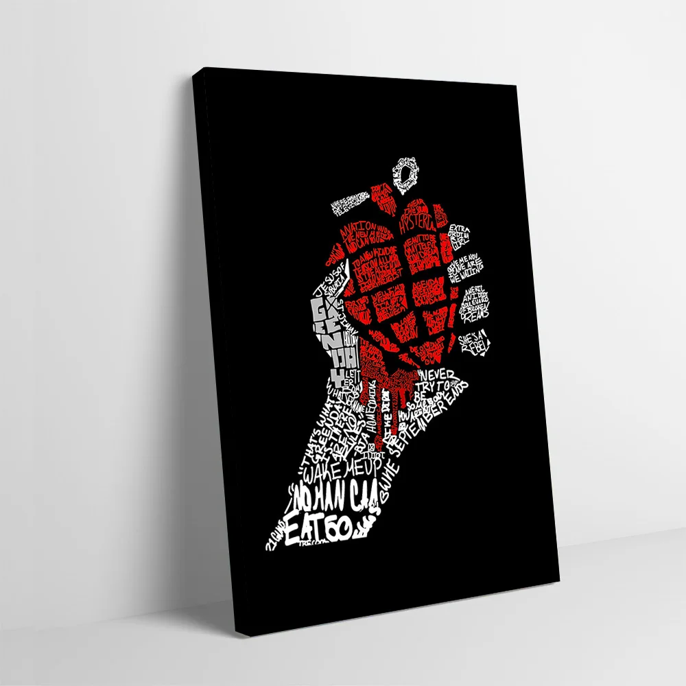 Green Day Grenade Typography Art Printing Poster Custom Pictures Wall Art Canvas Painting Gift for Interior Accessories Mural