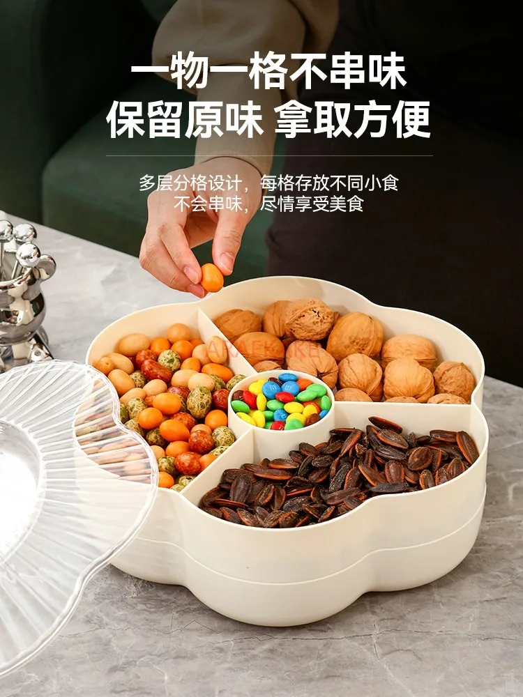 Zhaocai cat fruit tray, living room, melon seeds, nuts, water, Dim sum, snacks, storage tray