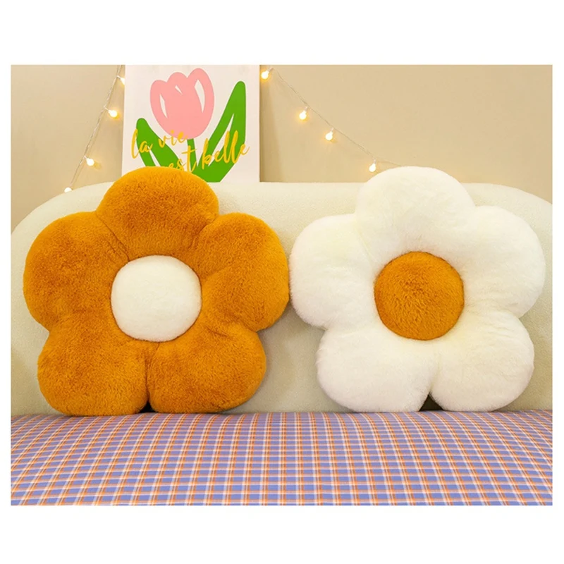 Flower Pillows -Lovely Sun Flower Pillow Daisy Shaped Cushions For Home And Office Decor