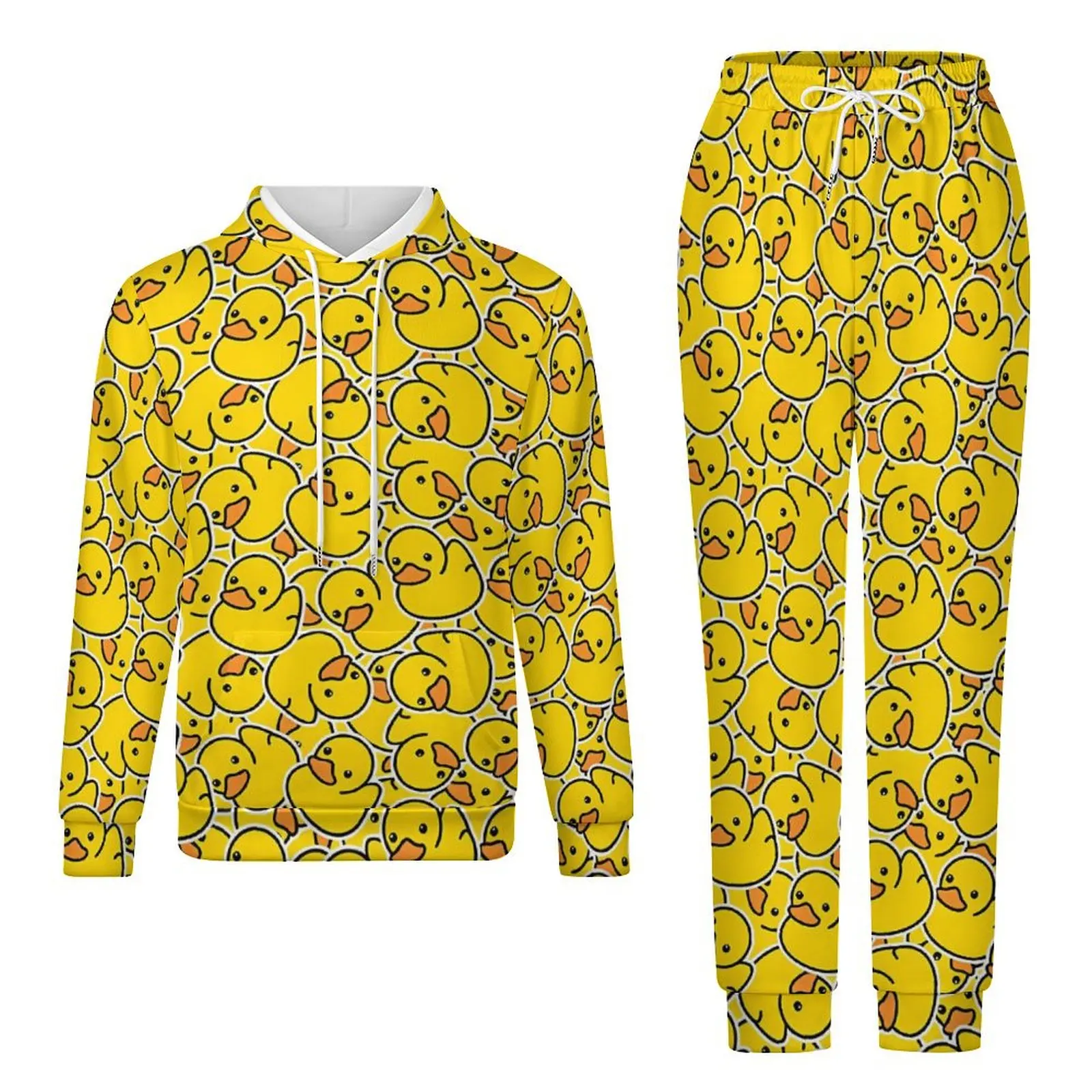 

Autumn Yellow Duck 3D Printed Hoodie Suit Men Sweatshirts Sweatpants Casual Fashion Two Piece Tracksuit Set Men's Clothing
