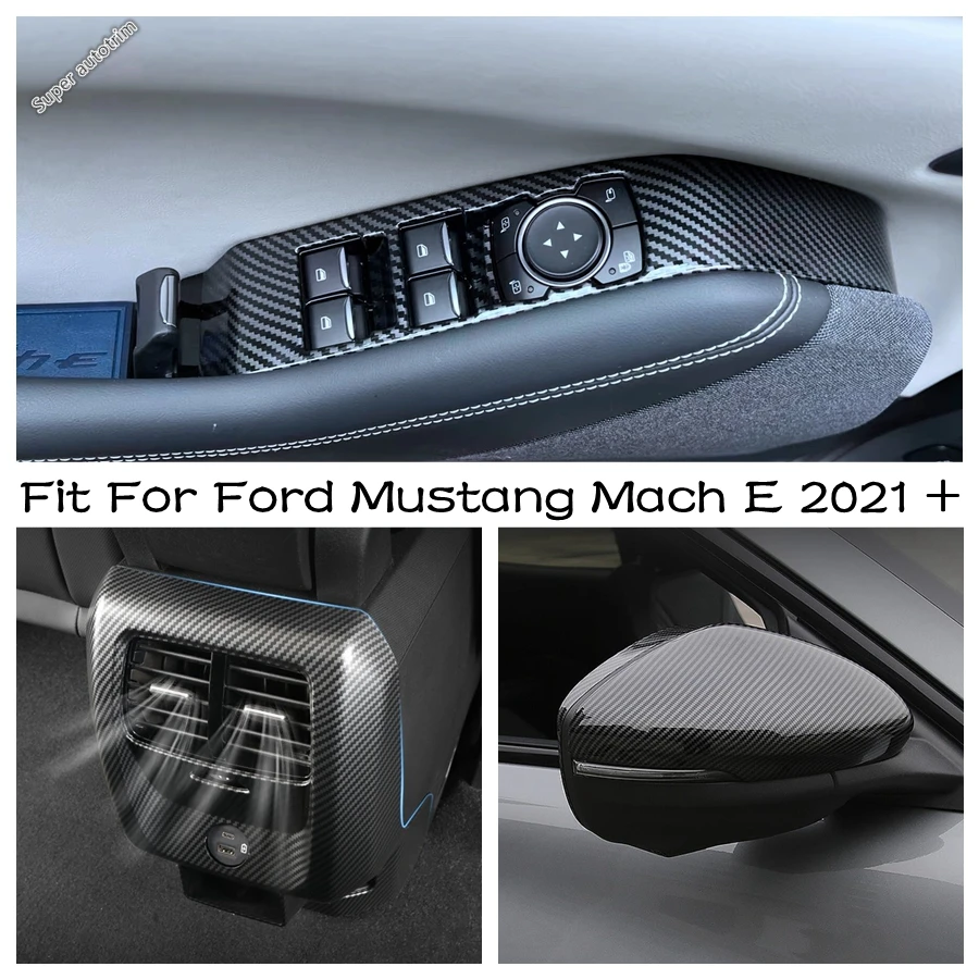 

Window Lift / Armrest Box Panel / Rearview Mirror Cap Shell Cover Trim For Ford Mustang Mach E 2021 - 2023 Accessories Exterior