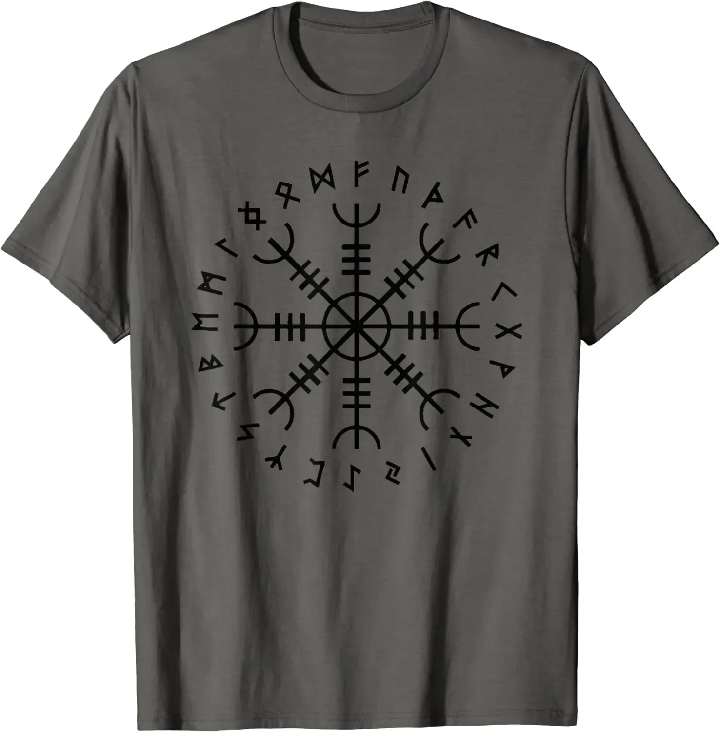 

Compass Vegvisir Symbol T-Shirt Premium Cotton Short Sleeve O-Neck Mens Tshirt S-3XL