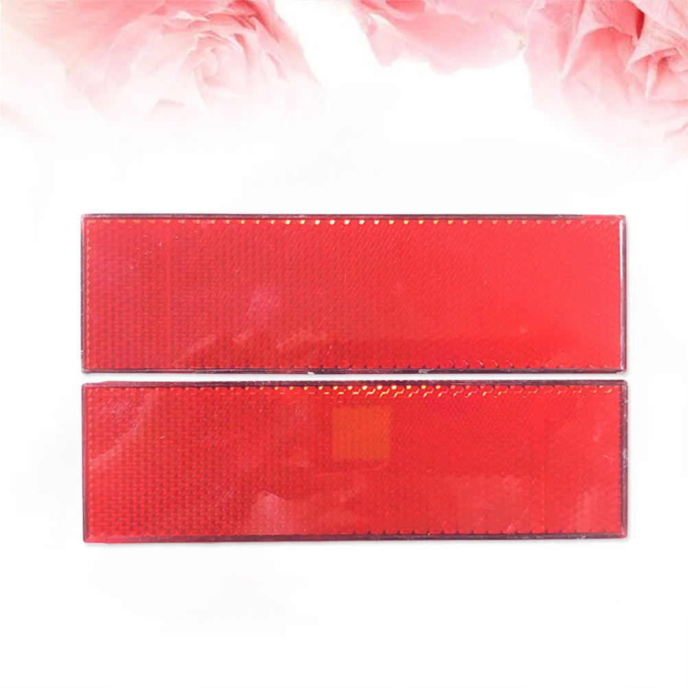4Pcs Reflective Tape Car Panel High Visibility Safety Warning Strip for Truck Automobile Road Transport Use Red