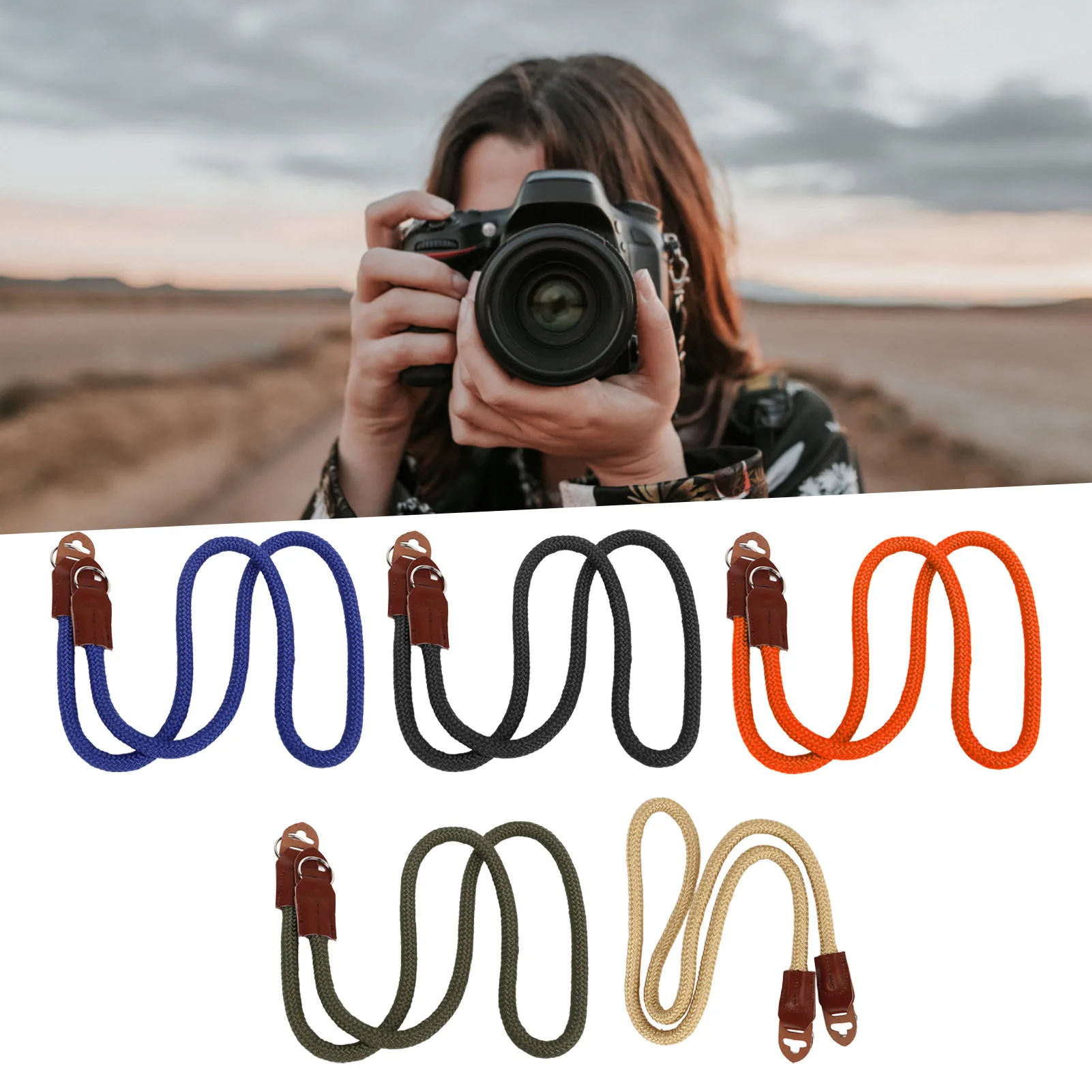 Câmera pescoço alça de ombro portátil couro náilon macio cinto de ombro para câmera digital slr alça de pescoço alça de câmera de náilon