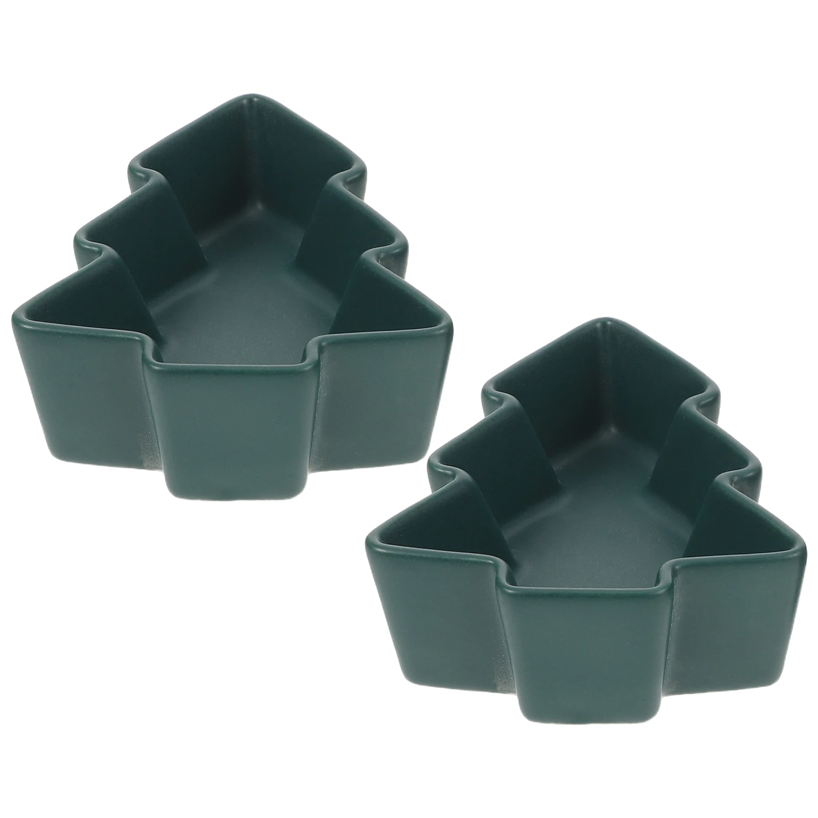 

2 Pcs Charcuterie Board for Cheese Ceramic Snack Platter Dry Fruit Tray Christmas Table