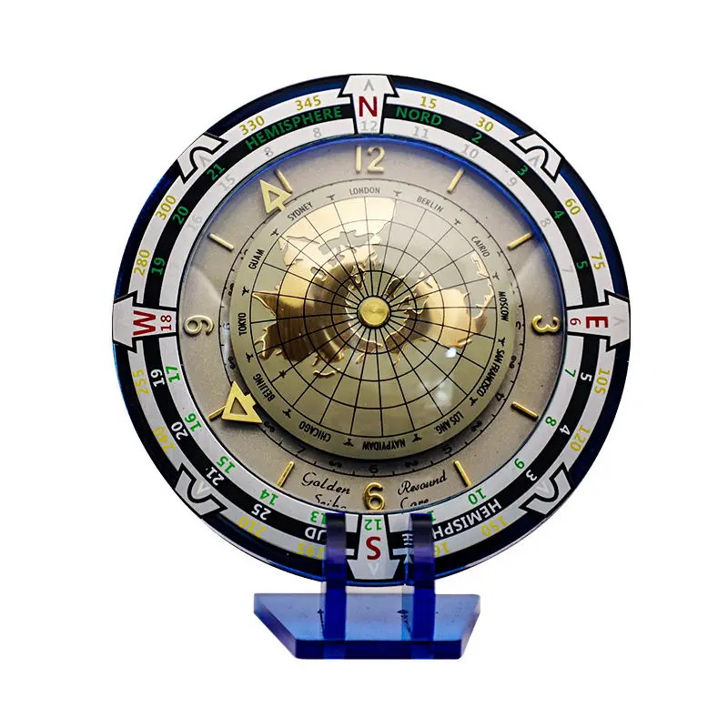Earth Table Clocks Office Silent Movement Desk Clock Nightstand Watch Interior Decoration Desktop Clock Living Room Ornament