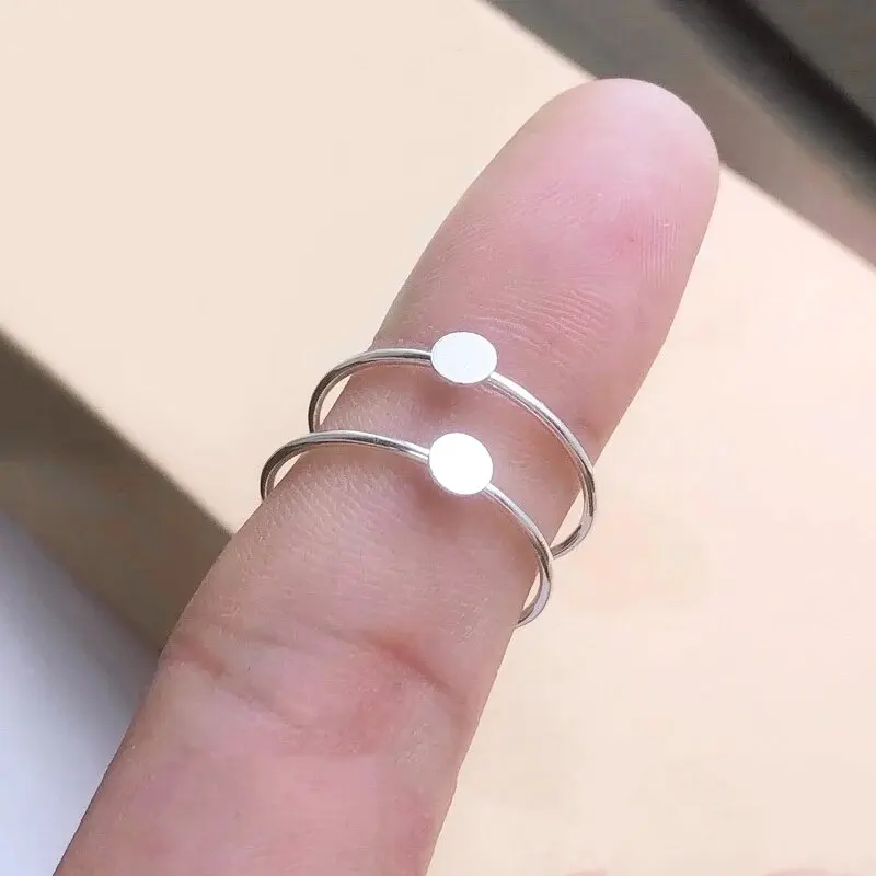 925 Sterling Silver 4mm Disc Stacking Ring Us Size 5/6/7/8/9 Wholesale BULK DIY Jewelry Findings