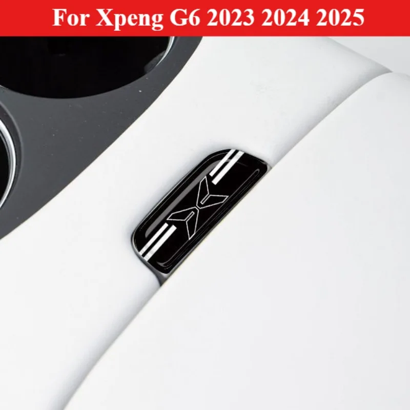 For Xpeng G6 2023 2024 2025 Central Control Armrest Box Button Sticker Gear Panel Black Drip Glue Anti Scratch Sticker Interior