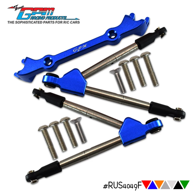 GPM Alloy Front Tie Rods With Stabilizer For C Hub For TRAXXAS 1/10 Rustler 4X4 VXL-67076-4