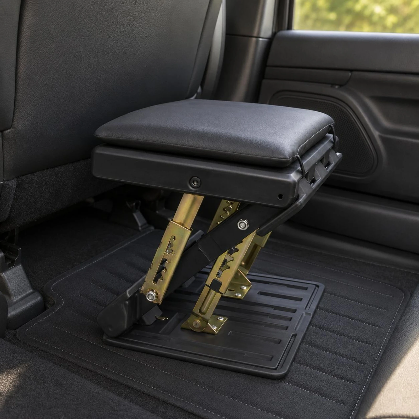 Car Seat Footrest Compact Car Footrest Portable Foot Stool Foldable Leg Support Long-Lasting for Outdoors