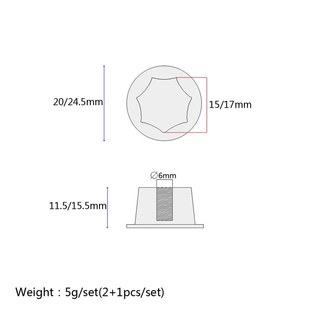 

Guitar Accessories Volume Tone Control Knob Plastic Volume Tone Control Knob Black Volume Tone Control Knob