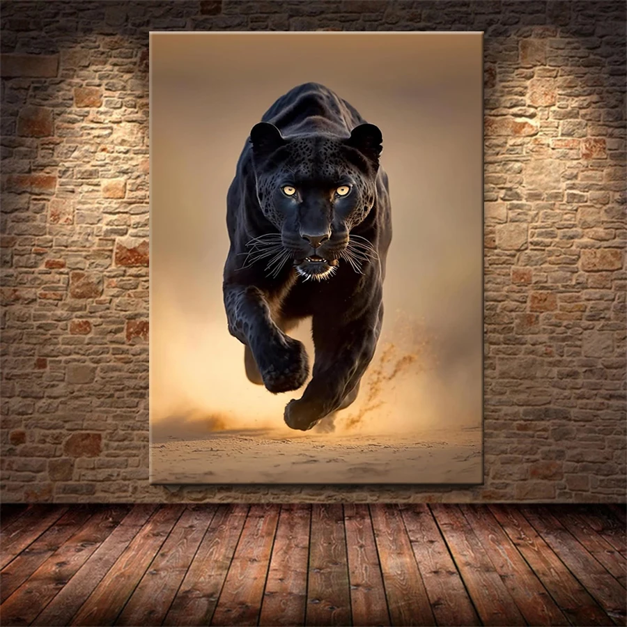

5D Diamond Art Kit Animal Black Panther Art DIY Full Diamond Picture Gemstone Art Crafts Adult Decoration