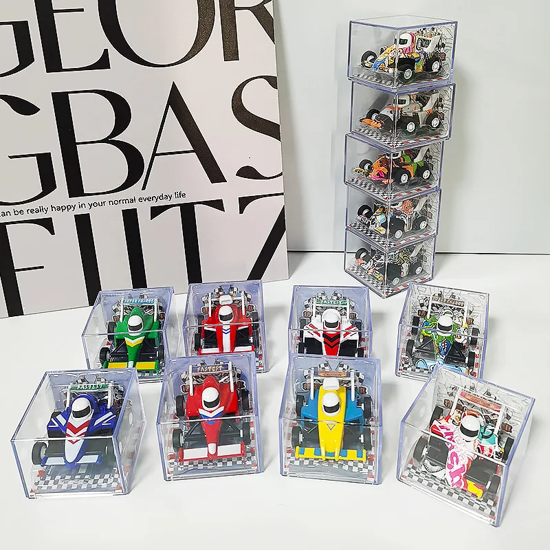 Kart de aleación Mini coche de bolsillo extraíble coche de aleación modelo de coche de carreras para niño