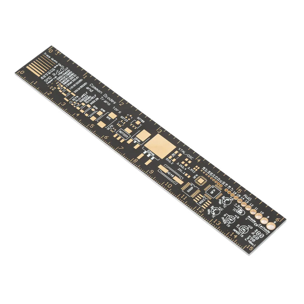 6 Inch 15cm PCB Ruler Multifunctional Circuit Board Measuring Tool Electronic Repair Ruler for Engineers Technicians