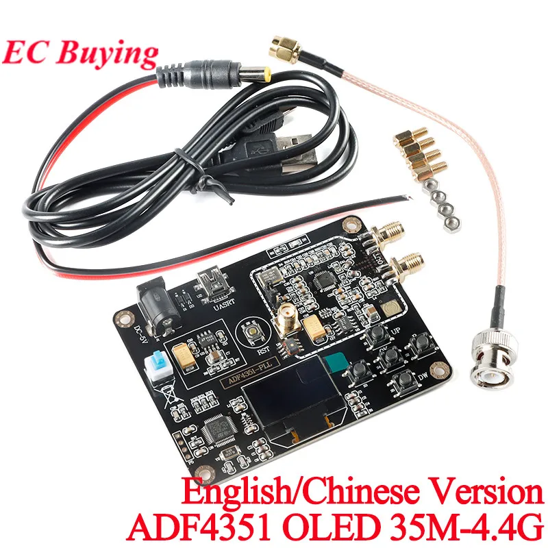 ADF4351 RF Professional 35M-4.4G Accurate Signal Generator Module OLED Display Development Board USB Port Frequency Synthesizer