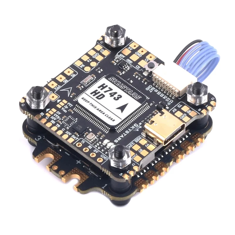 

1pcs/H743 HD DualGyro Flight Controller H7 X8 With OSD & KM60 60A Blheli32 4IN1 ESC