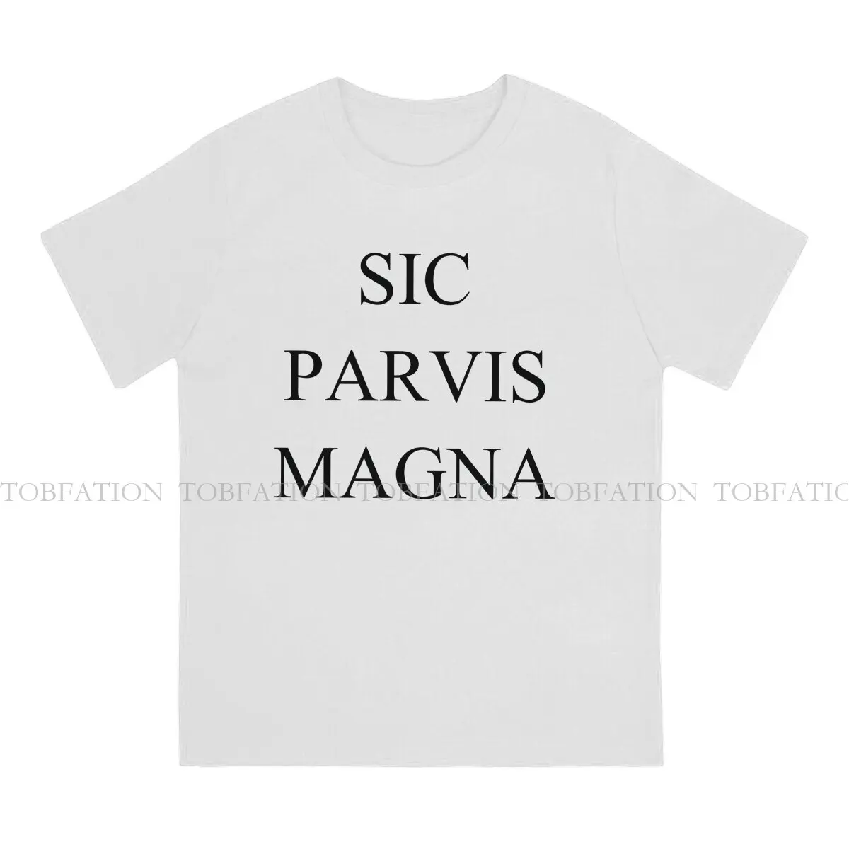 Uncharted 100% Cotton TShirts Black Sic Parvis Magna Print Homme T Shirt New Trend 6XL