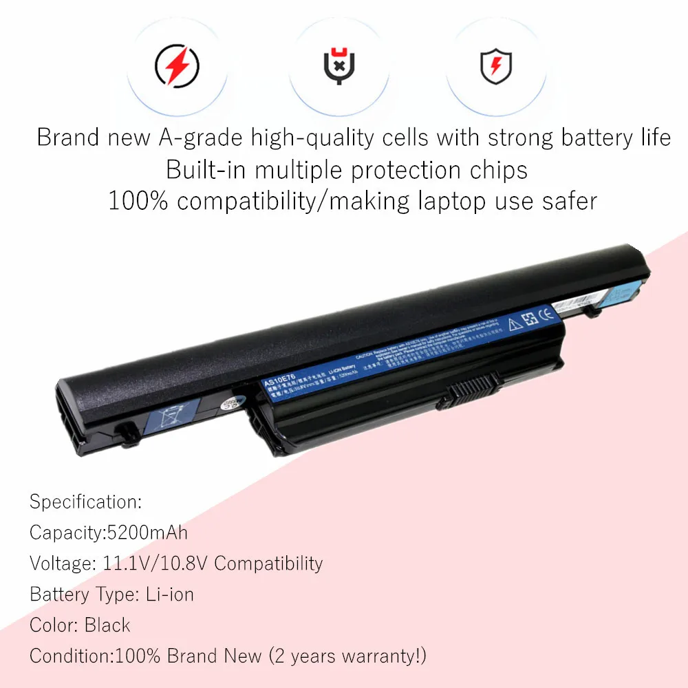 AS10B73 AS10B75 AS10E76 Аккумулятор для ноутбука AS10B51 для acer Aspire 5553 5553G 5625 5625G 5745 5745G Series