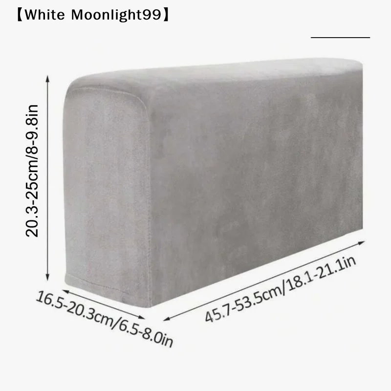 Stretch Silver Fox Velvet Sofa Arm Cover Soft Anti Beautiful And Comfortable Stain Scratch Home Protector〔White〕 - view 3