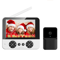 Mirixi 4.3 Inch IPS Wireless Record Video Intercom Door Phone Doorbell Camera Wide Angle HD Visual Talk Night White Monitor