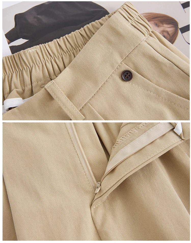 กระโปรงทรงเอไลน์ผ้าฝ้ายล้างสีสไตล์ฤดูใบไม้ร่วงสำหรับผู้หญิง พร้อมเข็มขัด รุ่นใหม่ปี 2025 เอวสูง สไตล์เกาหลี ทรงหลวม เหมาะสำหรับใส่ทำงาน มีกระเป๋า