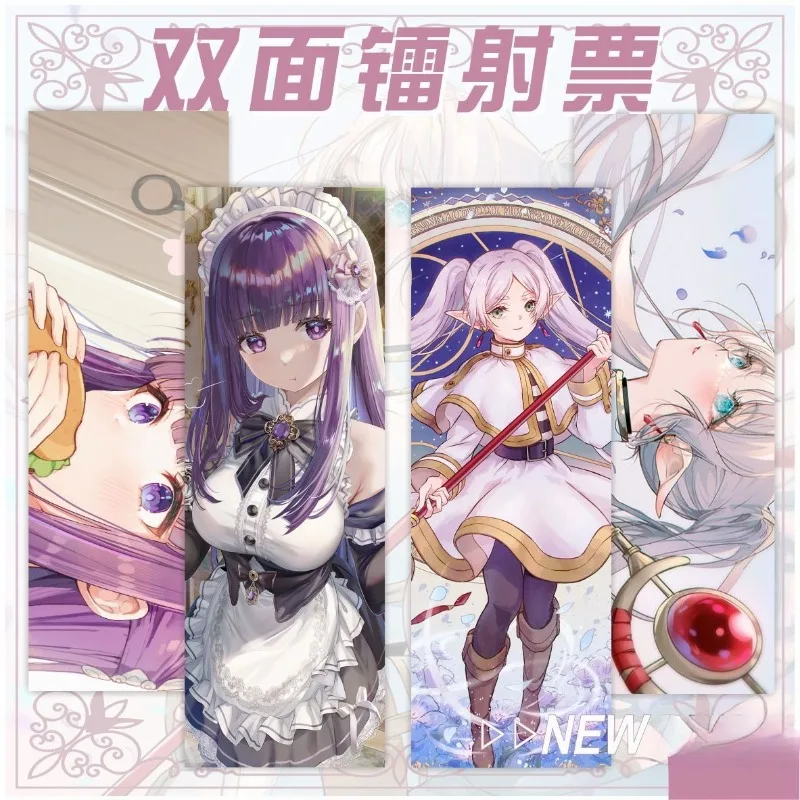 

Hot Frieren: Beyond Journey's End Surrounding Laser Tickets Frielin Fellen Huthakar Heta Anime Double-Sided Bookmark Gifts
