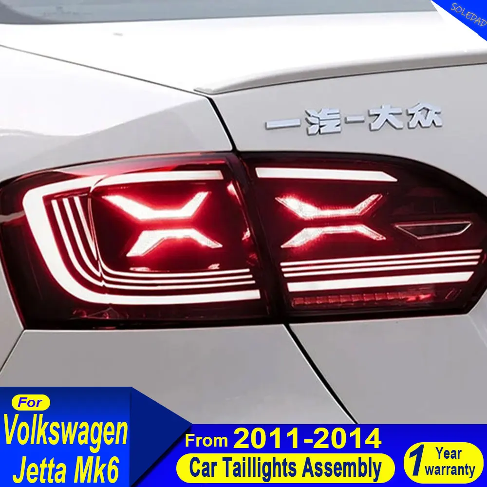 Car taillight for VW Jetta MK6 LED Tail Light 2011 2012 2013 2014 Rear Stop Lamp Brake Signal DRL Reverse Automotive Accessories