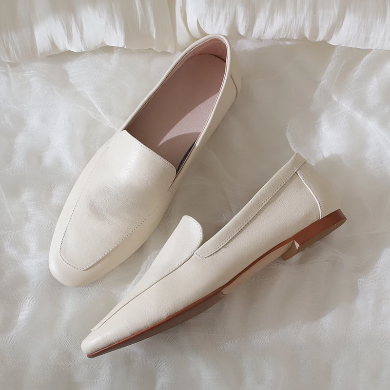 

Solid Round Head Soft Sole Women Shoes Outdoor Working Loafers Slip on Casual Flats Low Heel Zapatos Mujer