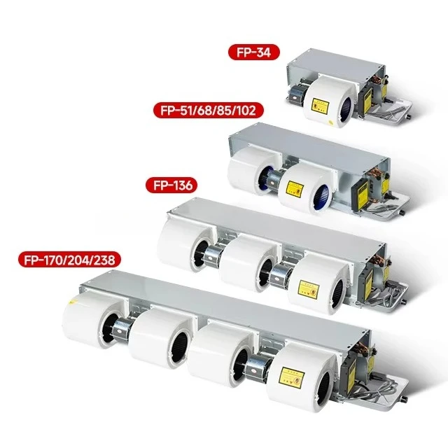 Bobina de ventilador oculta de tubería de motor de CC de convección de válvula eléctrica de 7kw de sistema de enfriamiento de fabricante chino