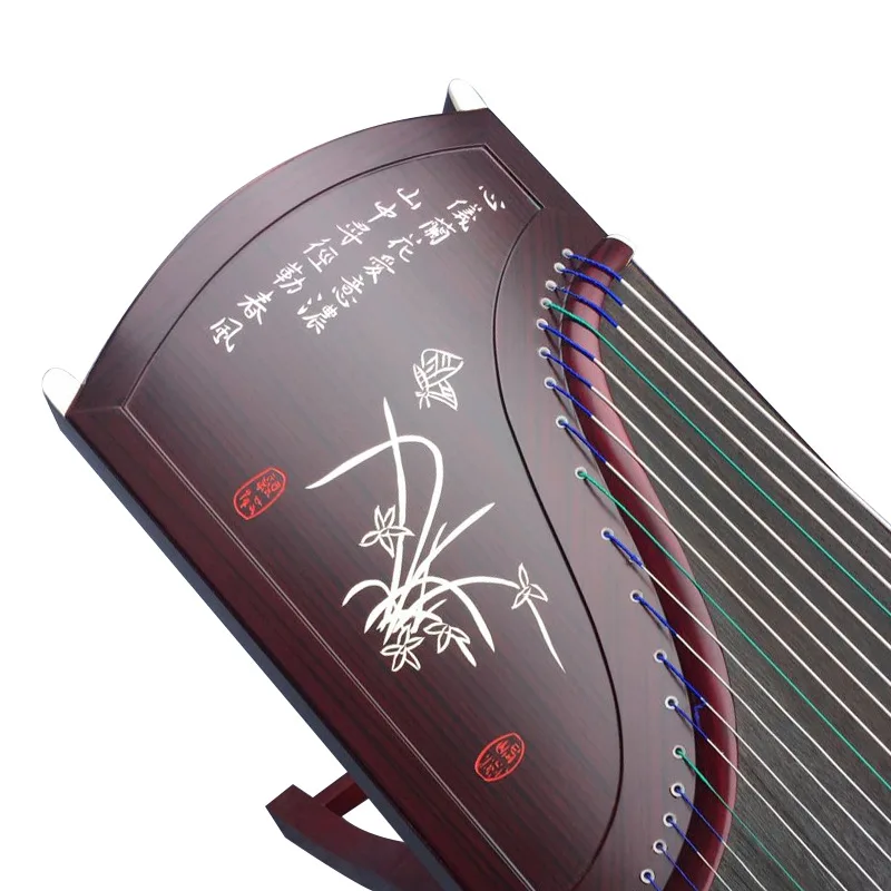 

Red sandalwood lettering empty valley orchid professional playing guzheng, grade guzheng guqin instrumentos musicais