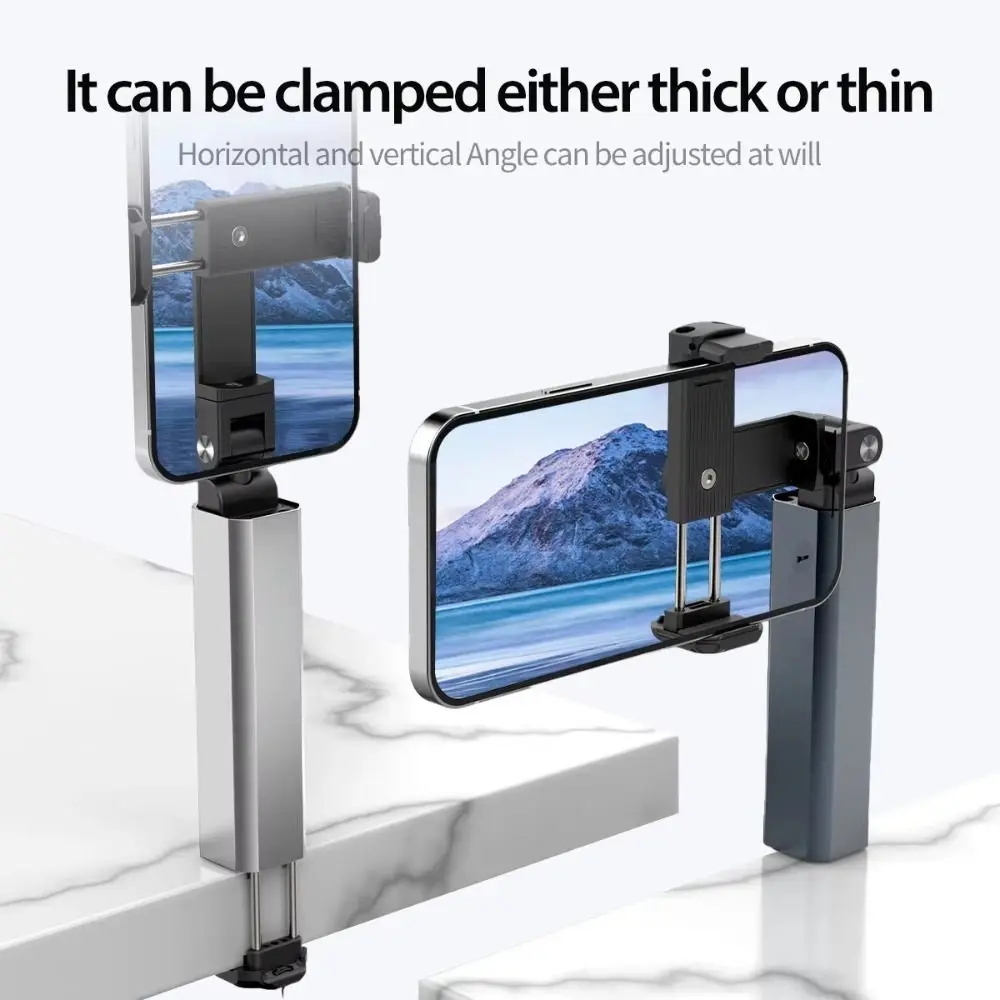 Alloy Mobile Phone Holder Stretchable Folding Portable Phone Mount Storage Rotating Adjustable Phone Stand