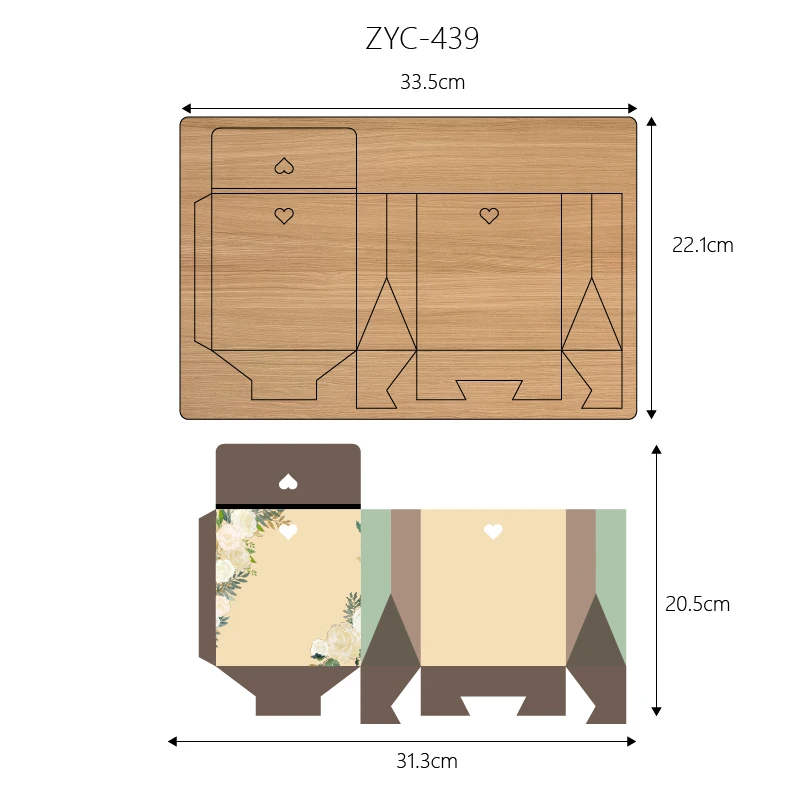 Box Wooden Cutting Mold Suitable for Die-Cutting Machines, ZYC-439