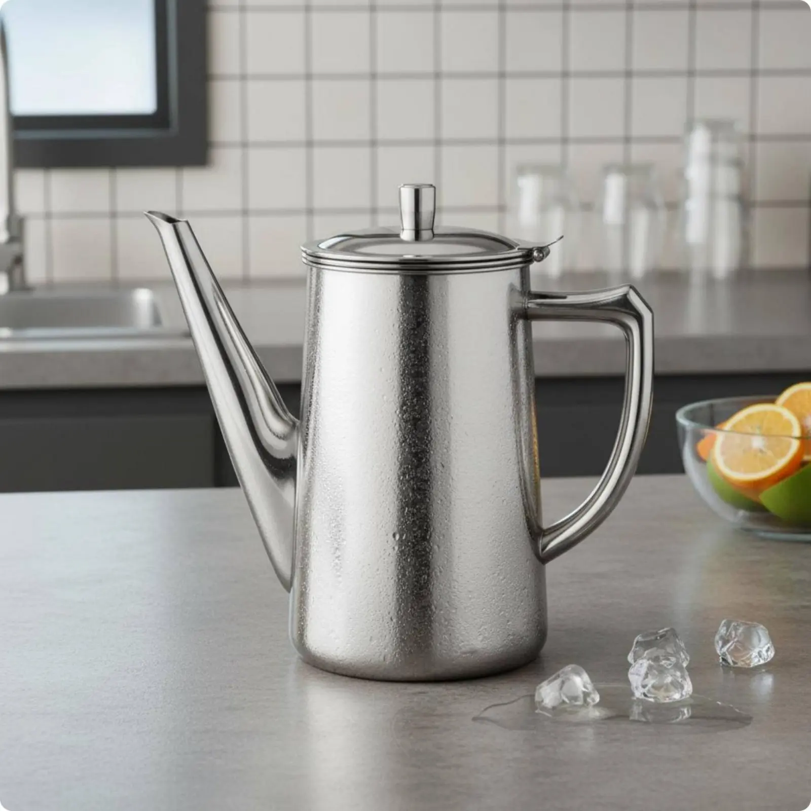 

Cold Water Pitcher Large Capacity Stainless Steel Pitcher Beverage Server Thickened Body Household Drinkware for Home, Cafe
