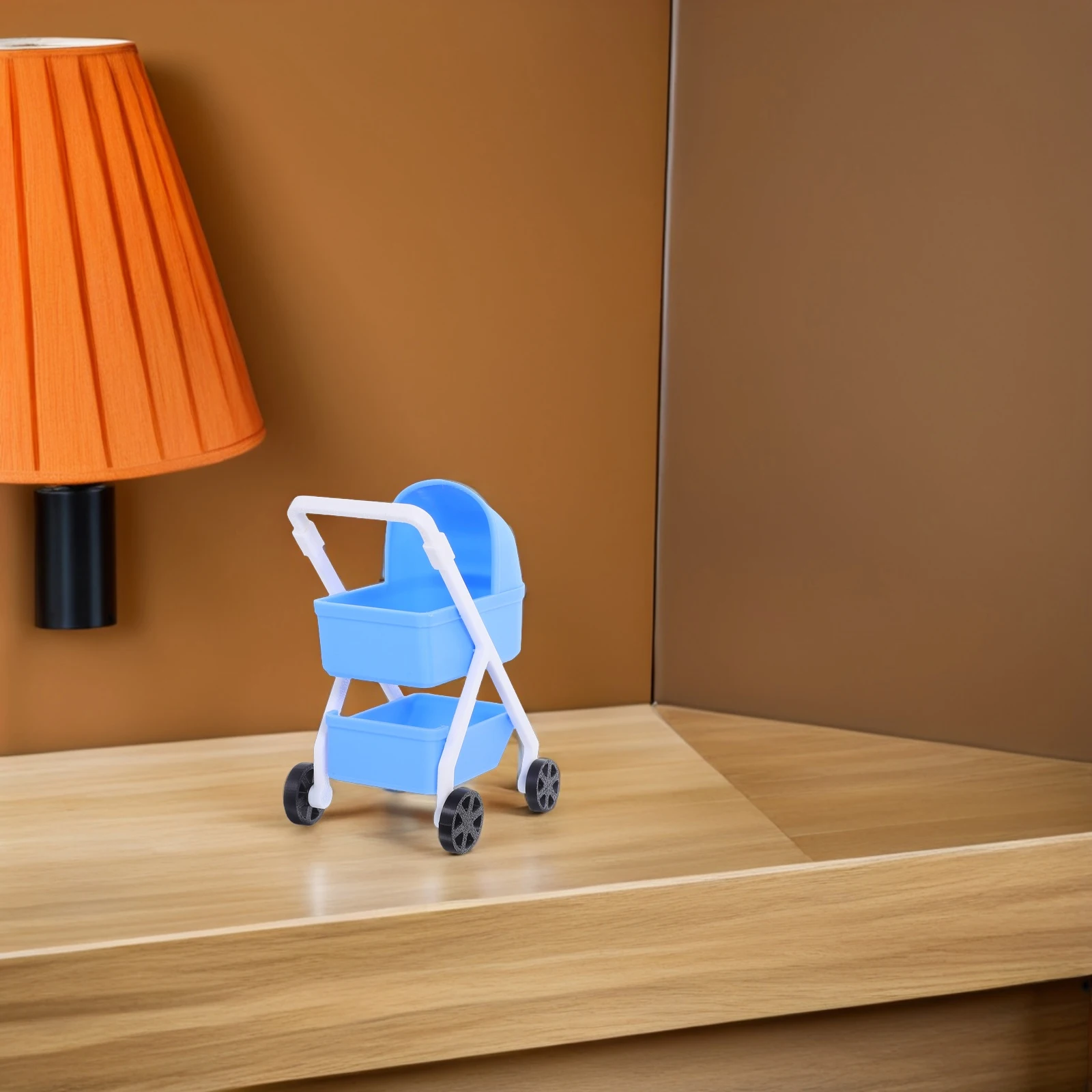 

Realistic 1:12 Miniature Stroller High Simulation No Assembly Nursery Scene Decoration Kids Pretend Play Pram Pushchair