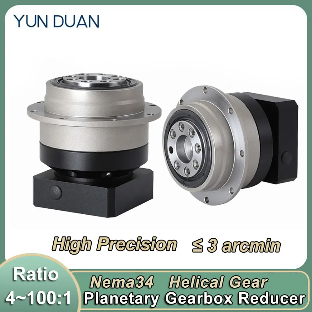 flange output planetary gearbox helicoidal gear reducer servo motor de passo nema34 alta precisao relacao 411001 750w 01